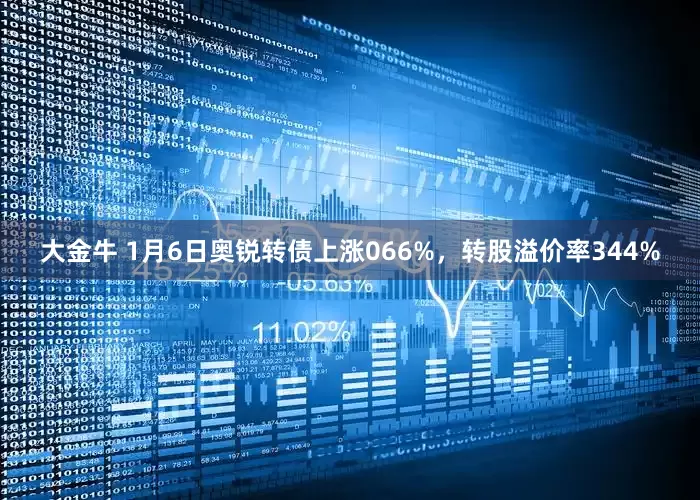 大金牛 1月6日奥锐转债上涨066%，转股溢价率344%