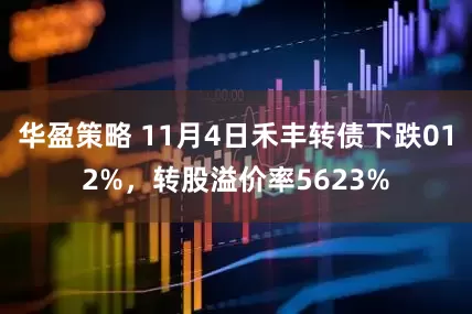 华盈策略 11月4日禾丰转债下跌012%，转股溢价率5623%